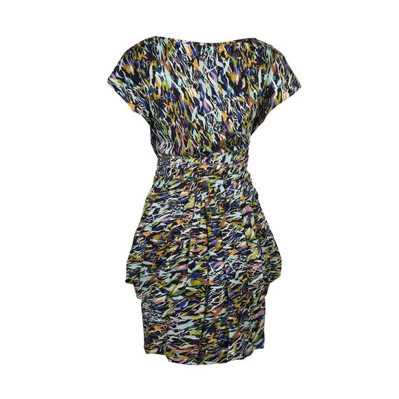 Diane Von Furstenberg Printed Dress in Multicolor Silk - Picture 3 of 4